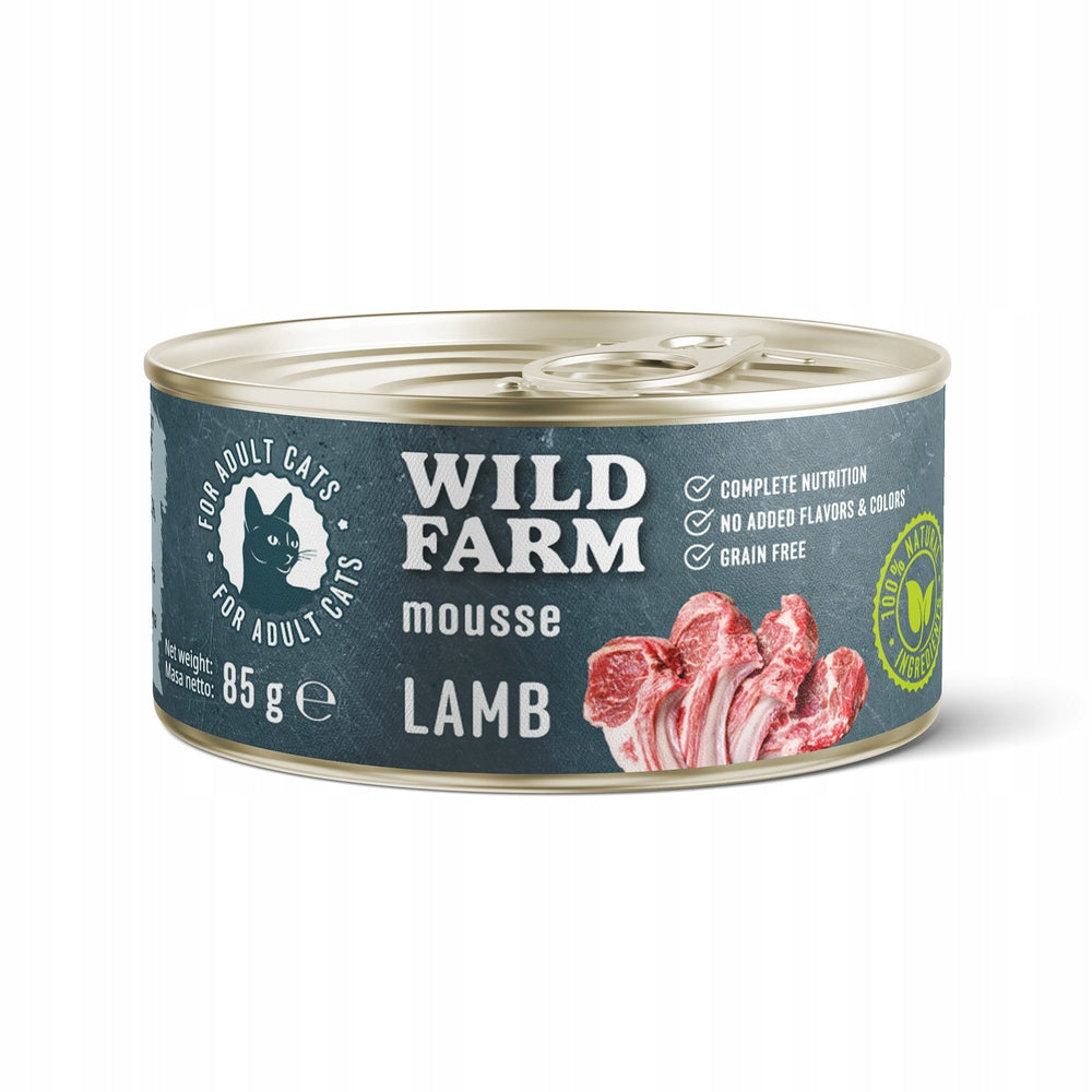 Wild Farm Mousse Lamb 85 g - Grain-Free Cat Mousse