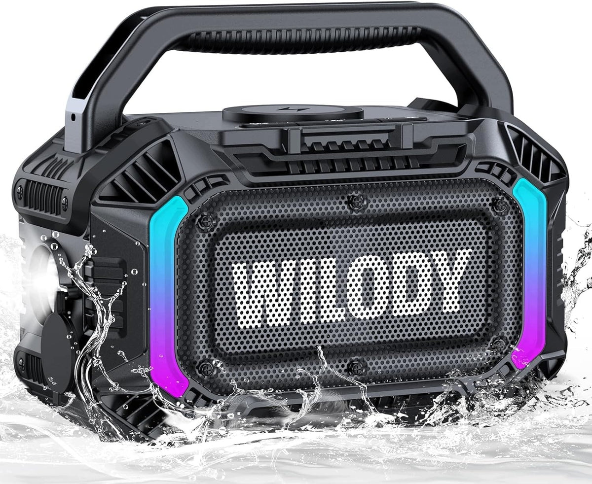 Wilody Boost10X Ultra 100W IPX7 RGB TWS BT 5.3 Bluetooth Speaker with Flashlight