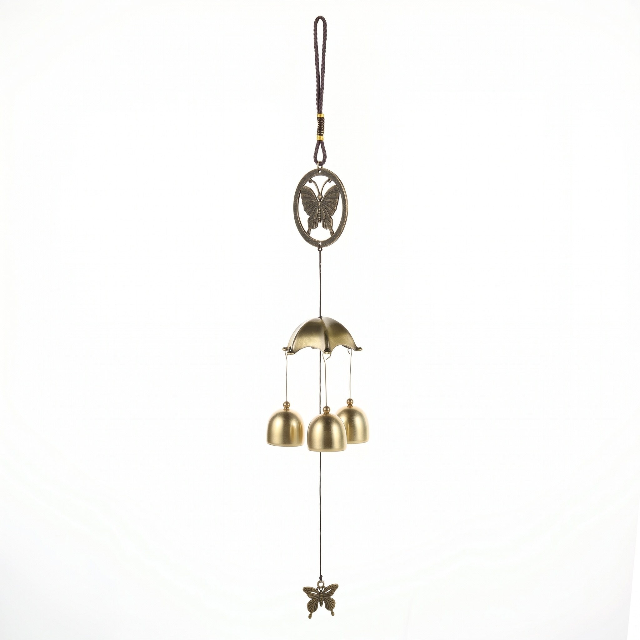 Wind chimes antique brown metal for garden 42 cm ornament pendant Packaging status original