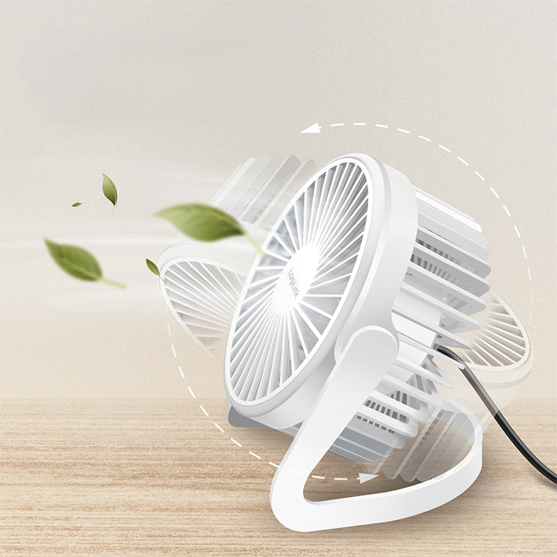 Windmill Desk Fan USB White LogiLink 12,7 cm Quiet 30dB Adjustable Dominant color white