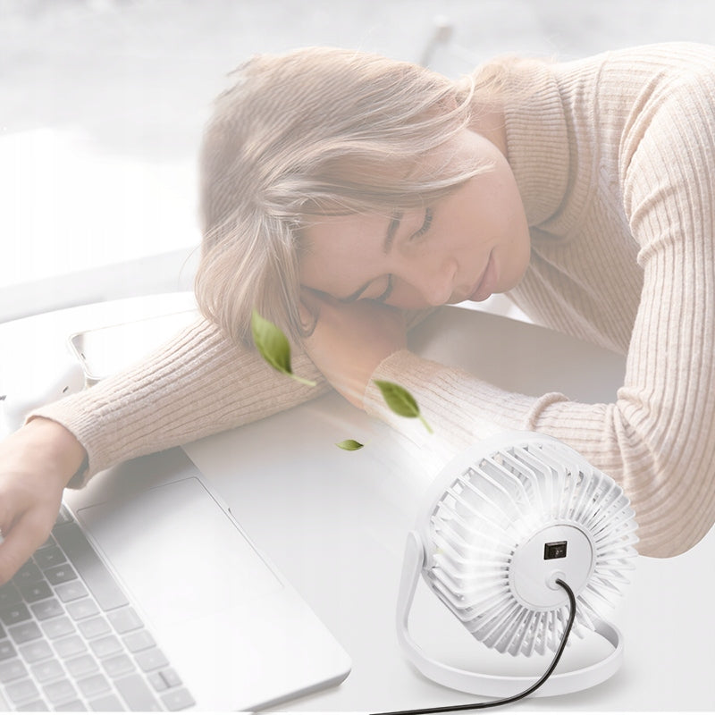 Windmill Desk Fan USB White LogiLink 12,7 cm Quiet 30dB Adjustable Packaging status original