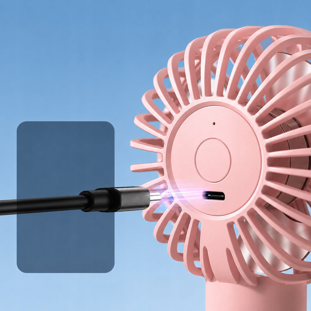 Windmill USB Quiet Mini Desk Fan Cooling TOPK K31 pink Fan type table