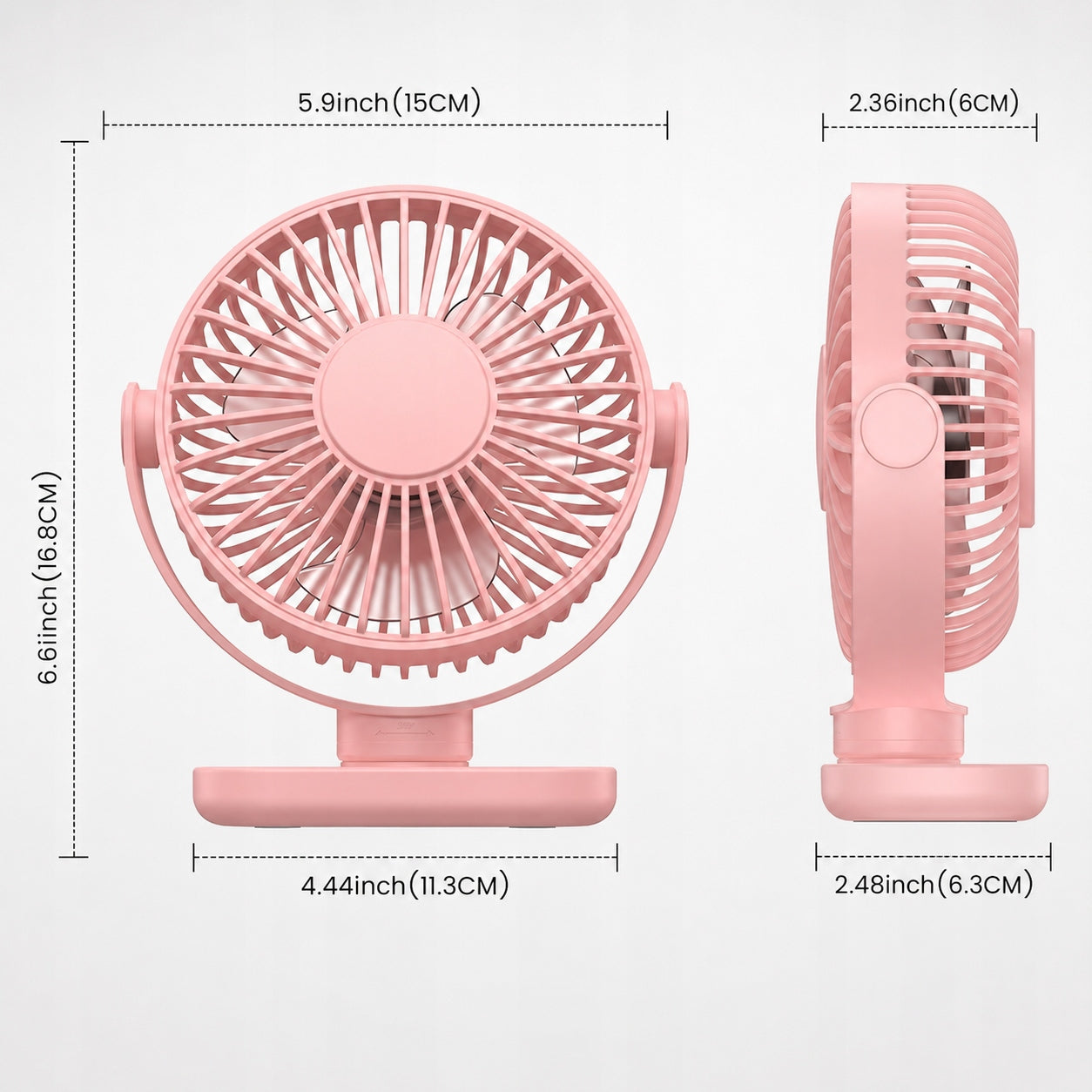 Windmill USB Quiet Mini Desk Fan Cooling TOPK K62C pink Manufacturer code Mini wentylator wiatrak TOPK K62C różowy