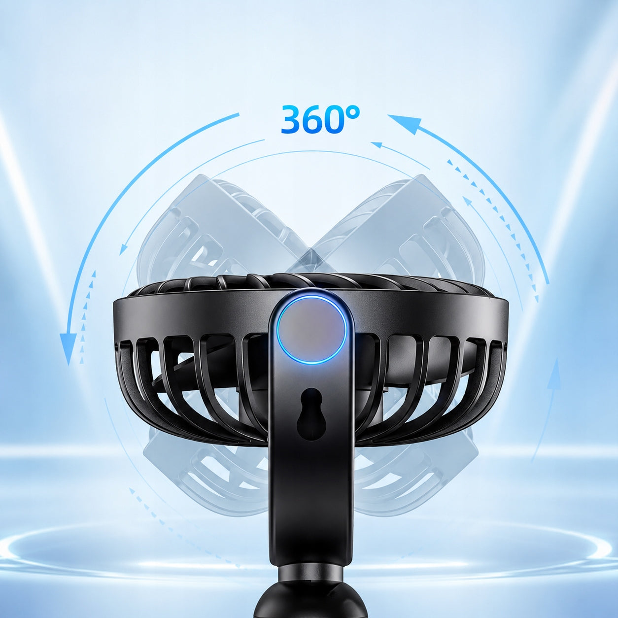 Windmill quiet mini fan portable desk cooling TOPK usb black Dominant color black