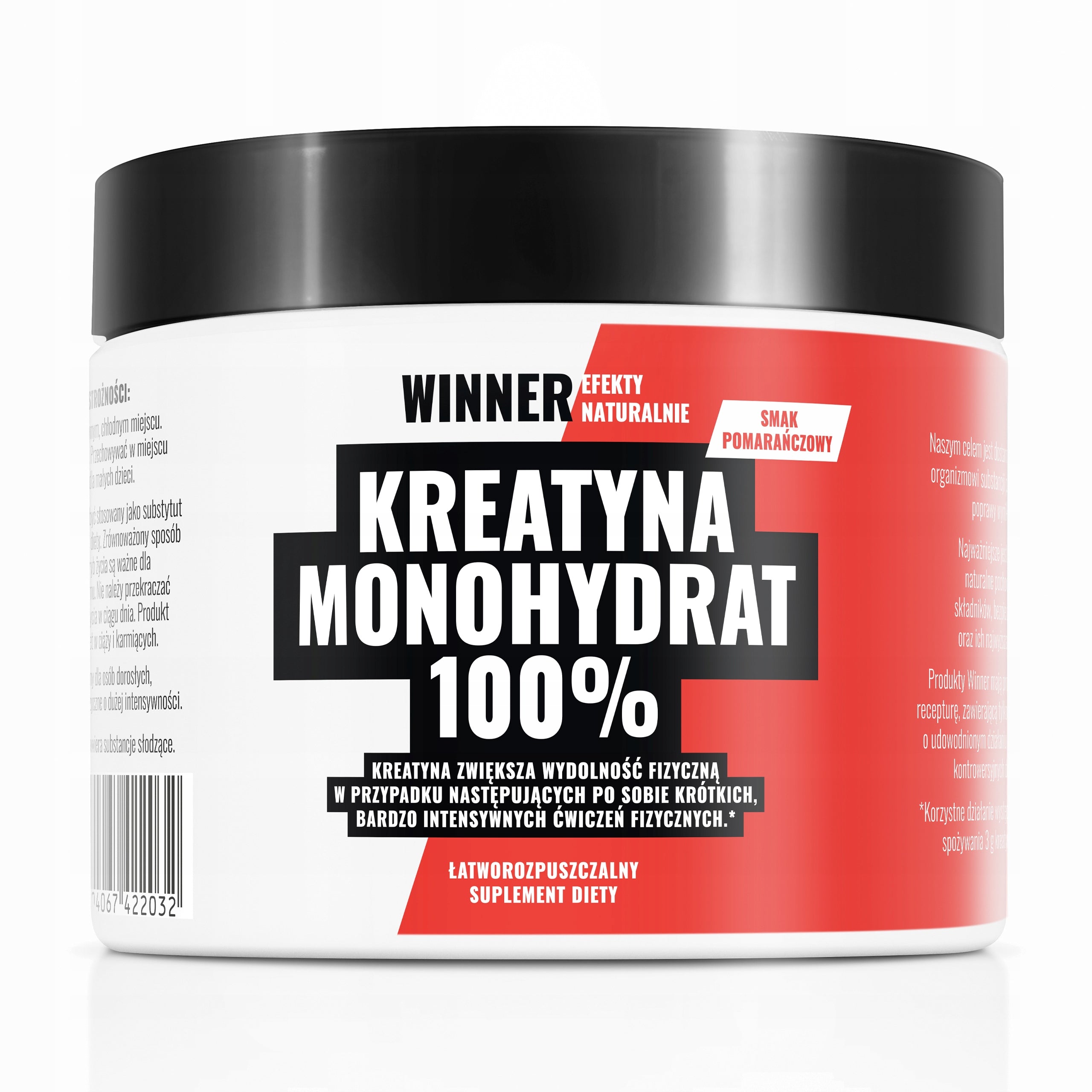 Winner Creatine creatine monohydrate STRENGTH PERFORMANCE orange 250 g Expiration date not specified