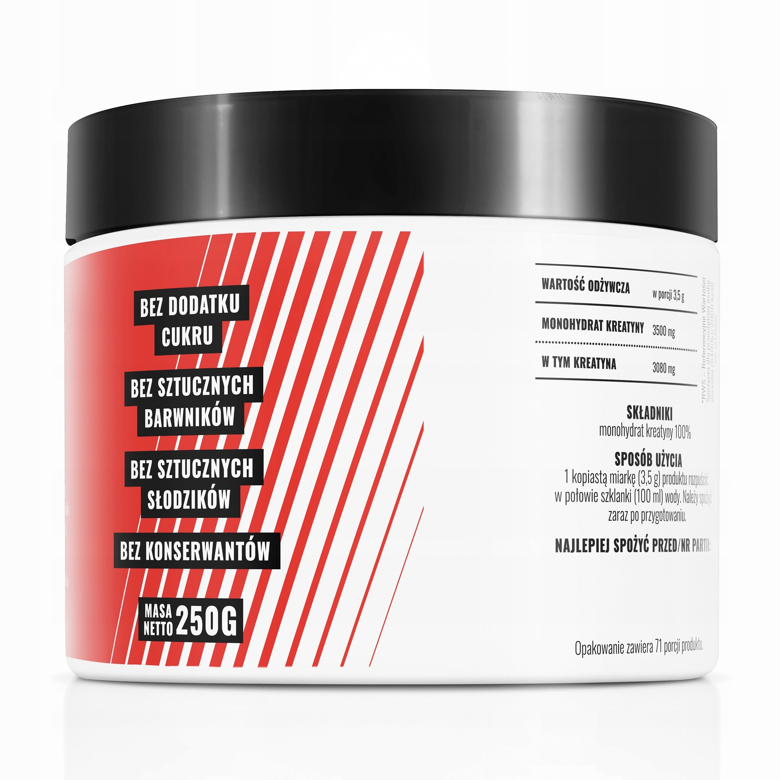 Winner Creatine monohydrate 100% pure natural taste 250g Expiration date at least 1 year from the date of purchase