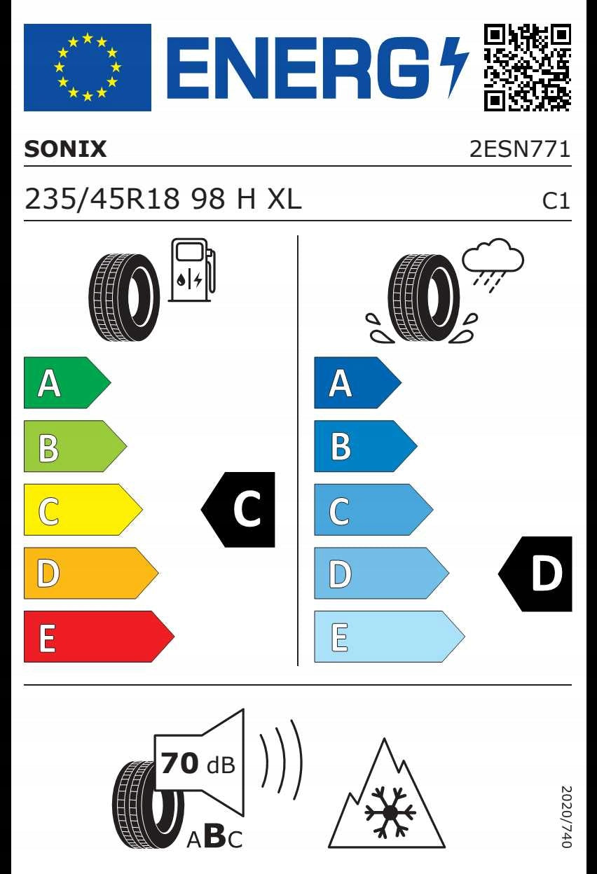 Winter tyre 235/45R18 98H XL WinterXPro 888 SONIX 2025 Season winter