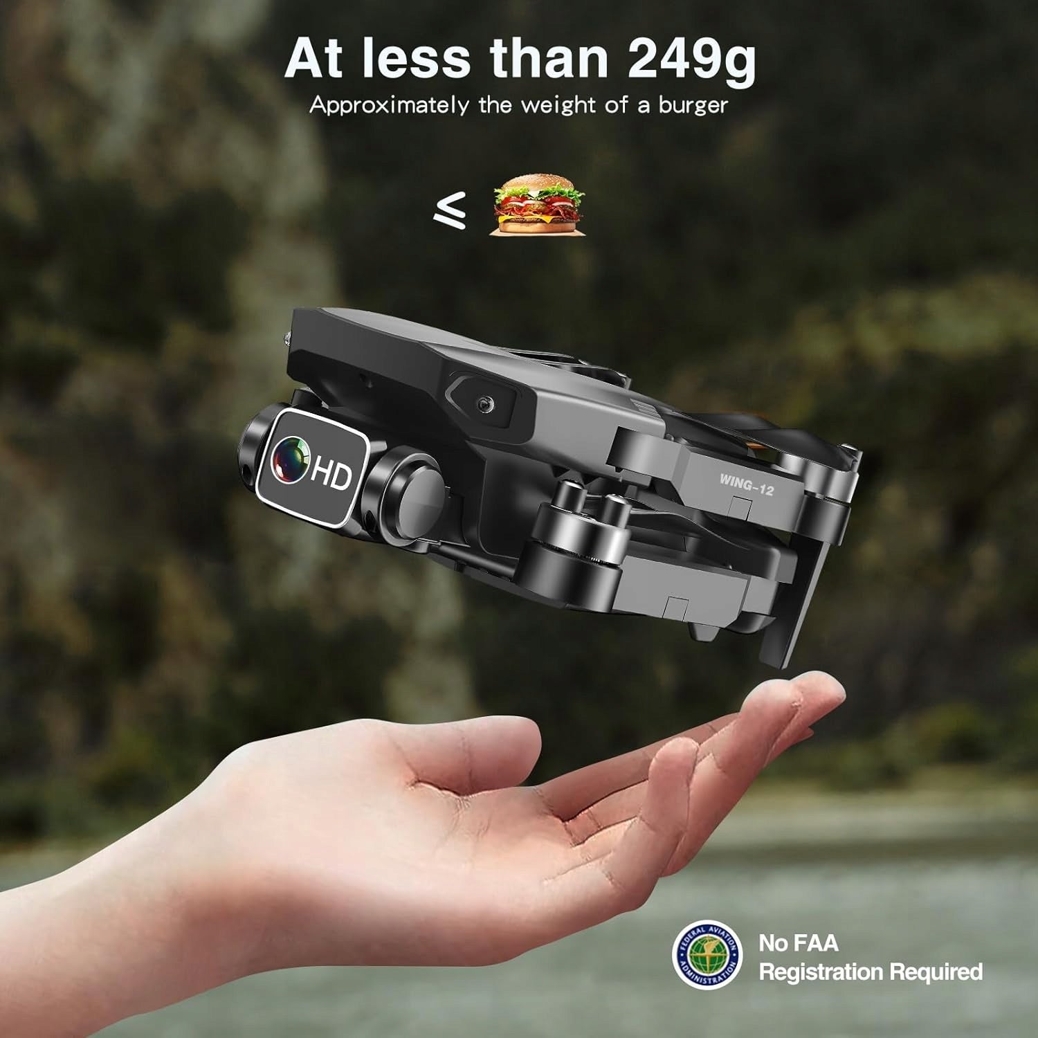 WipKviey drone with 4K Wing-12 GPS 5G WiFi camera up to 500 meters 4K UHD FPV Packaging status original