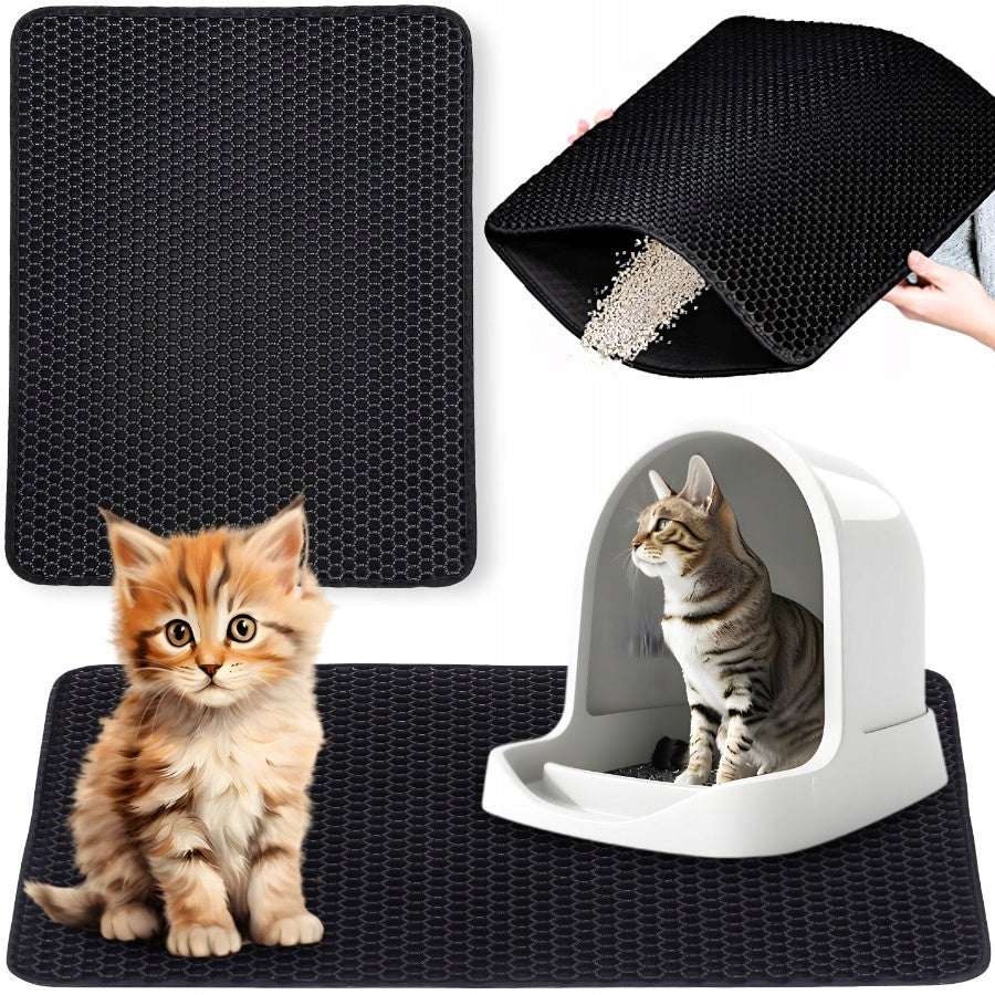 Wiper mat for litter box 120x70 black Practical solution for litter! Packaging status original