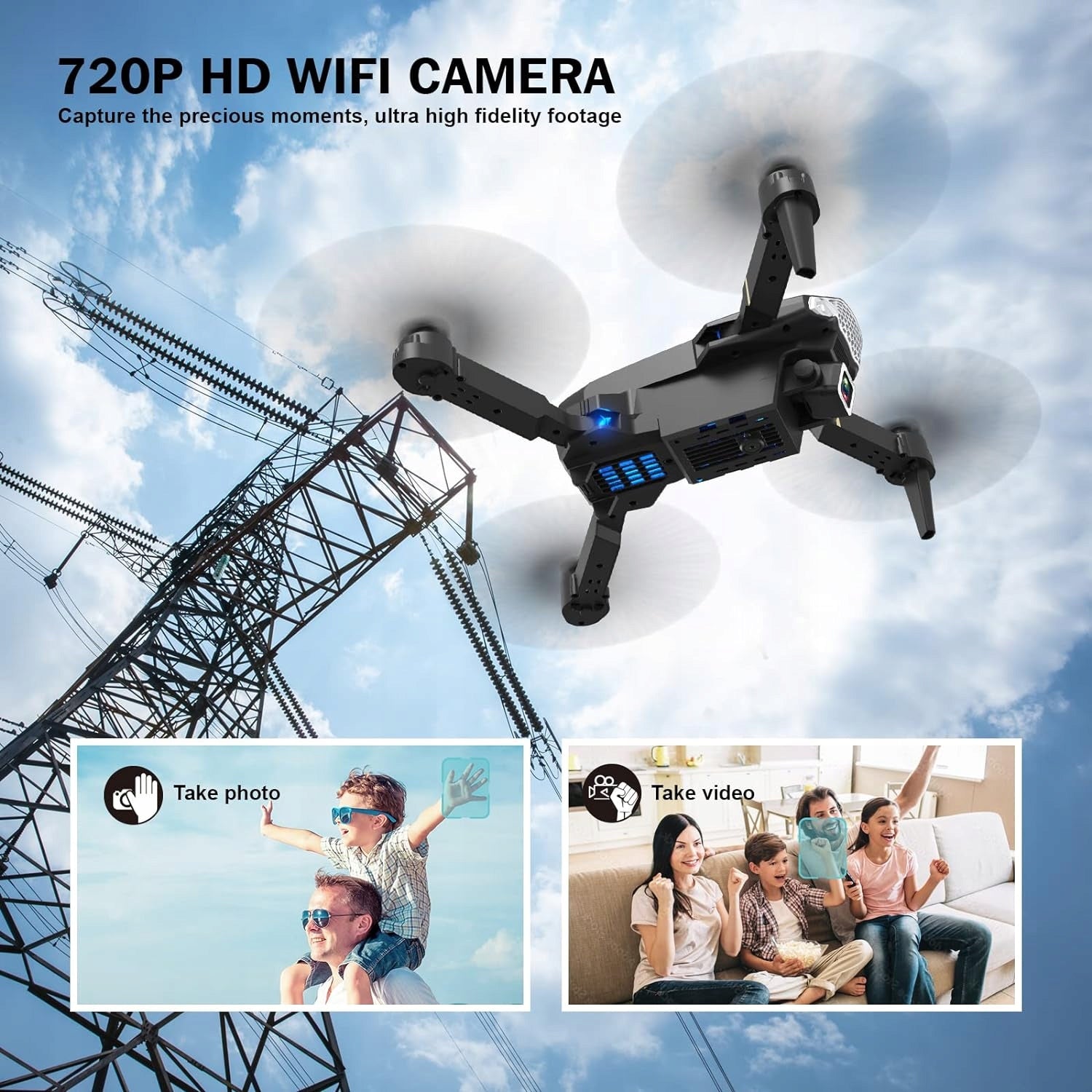 Wipkviey T27 Drone with RC Quadcopter Camera, Drones with 2 Batteries and Case Manufacturer code B09KFX93L3