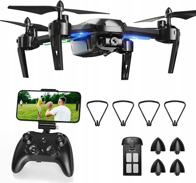 Wipkviey T6 DETECTIVE Quadcopter drone with HD 1080P camera and 2 batteries Manufacturer code B0B7M7RHHN