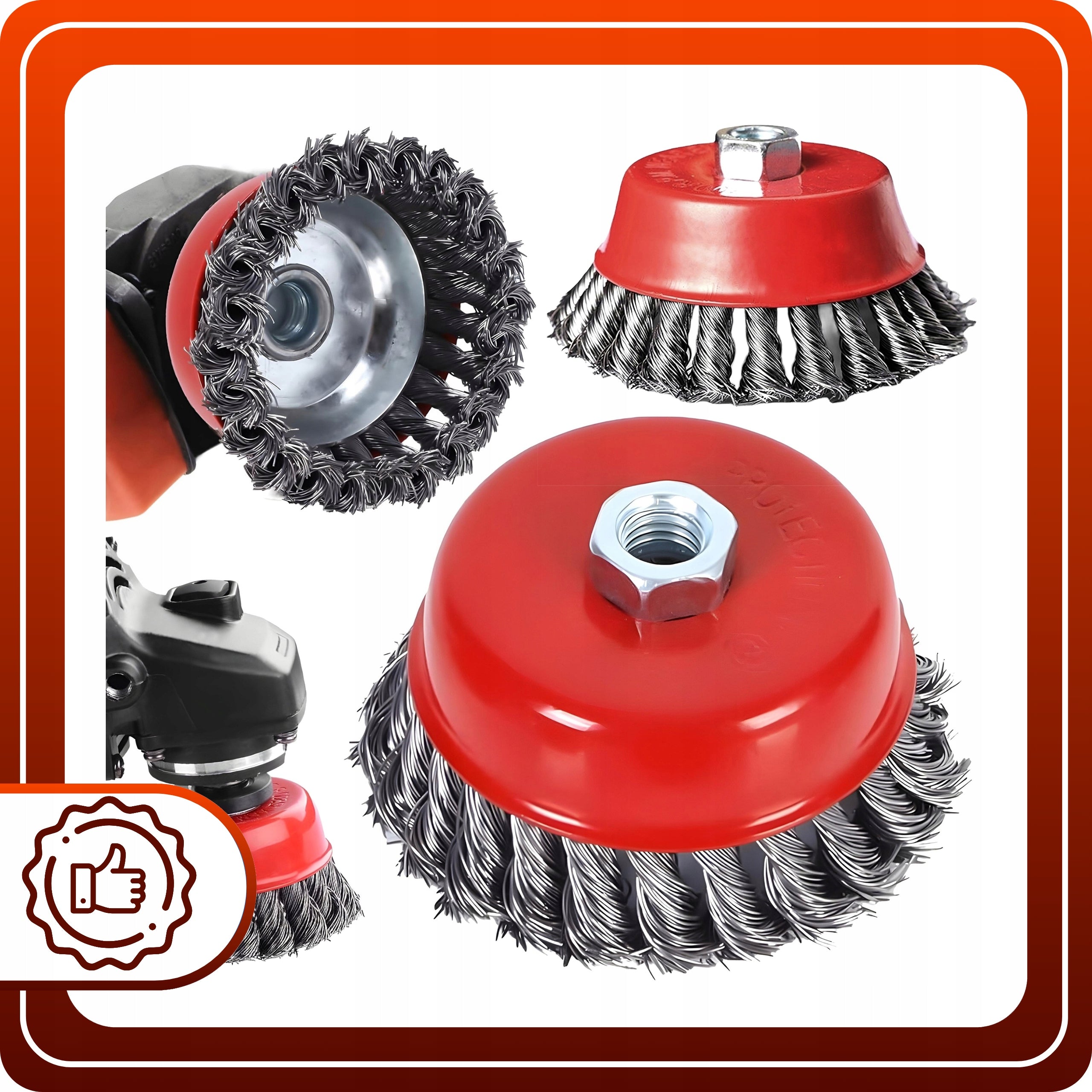 Wire Brush 75mm M14 For Butt Angle Grinder Braided Steel Packaging status original