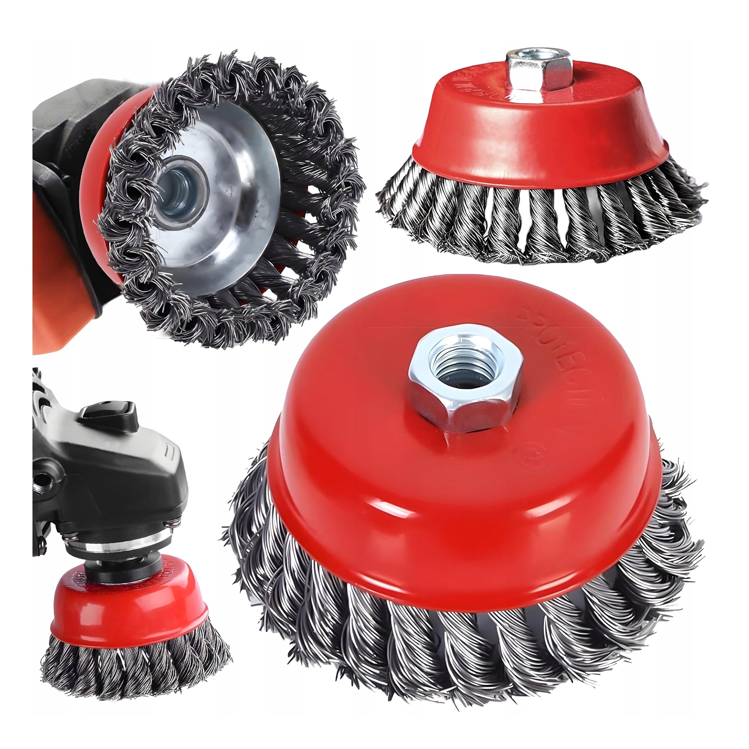 Wire Brush 75mm M14 For Butt Angle Grinder Braided Steel