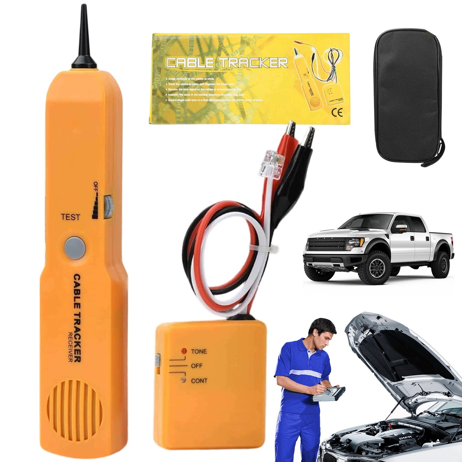 Wire Locator BEDEE 23cm With Bag And Adjustment For Car And Network