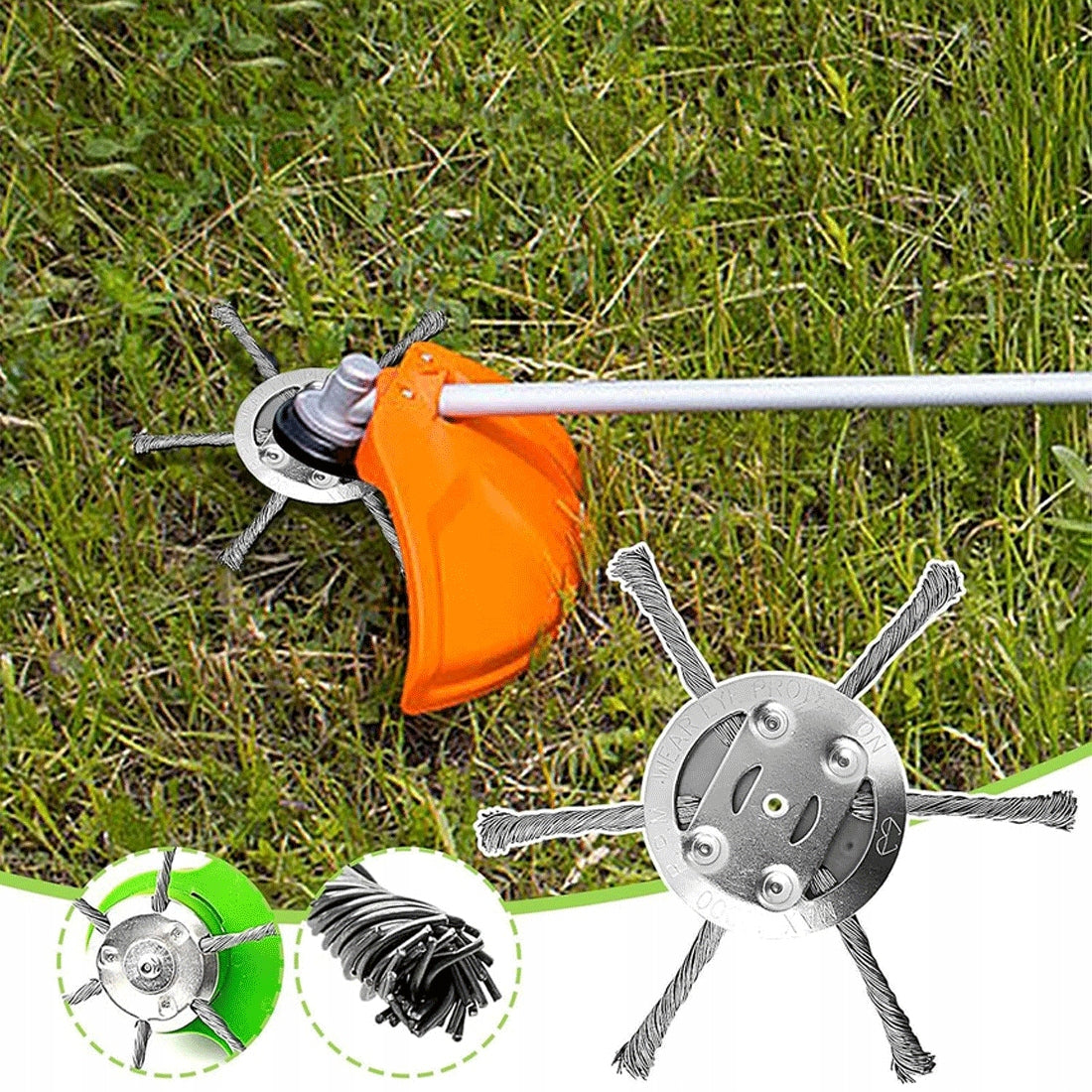 Wire disc for scythe weed removal paving stones 2 pcs Brand no brand