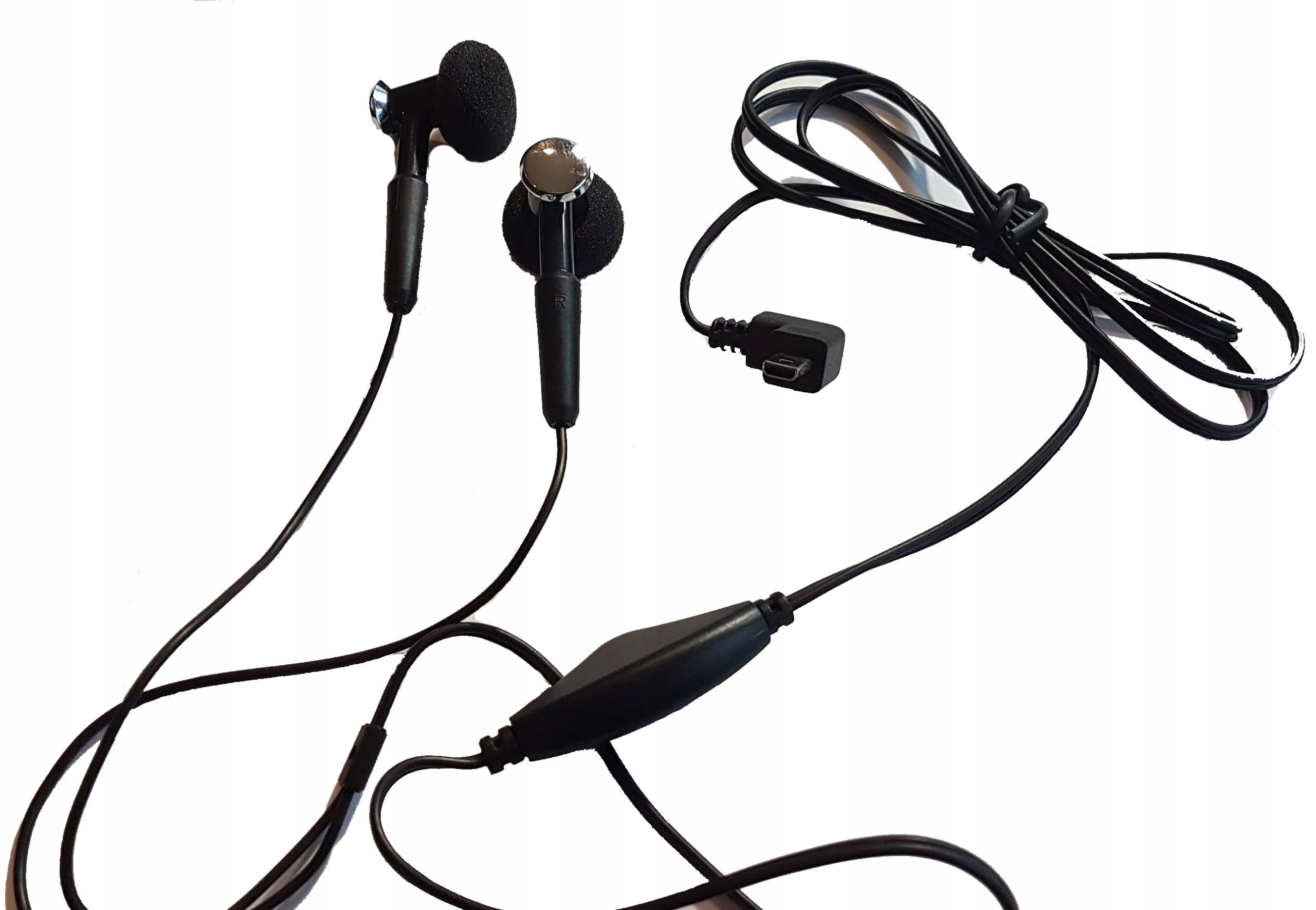 Wired Earbuds Black with Regucation Head