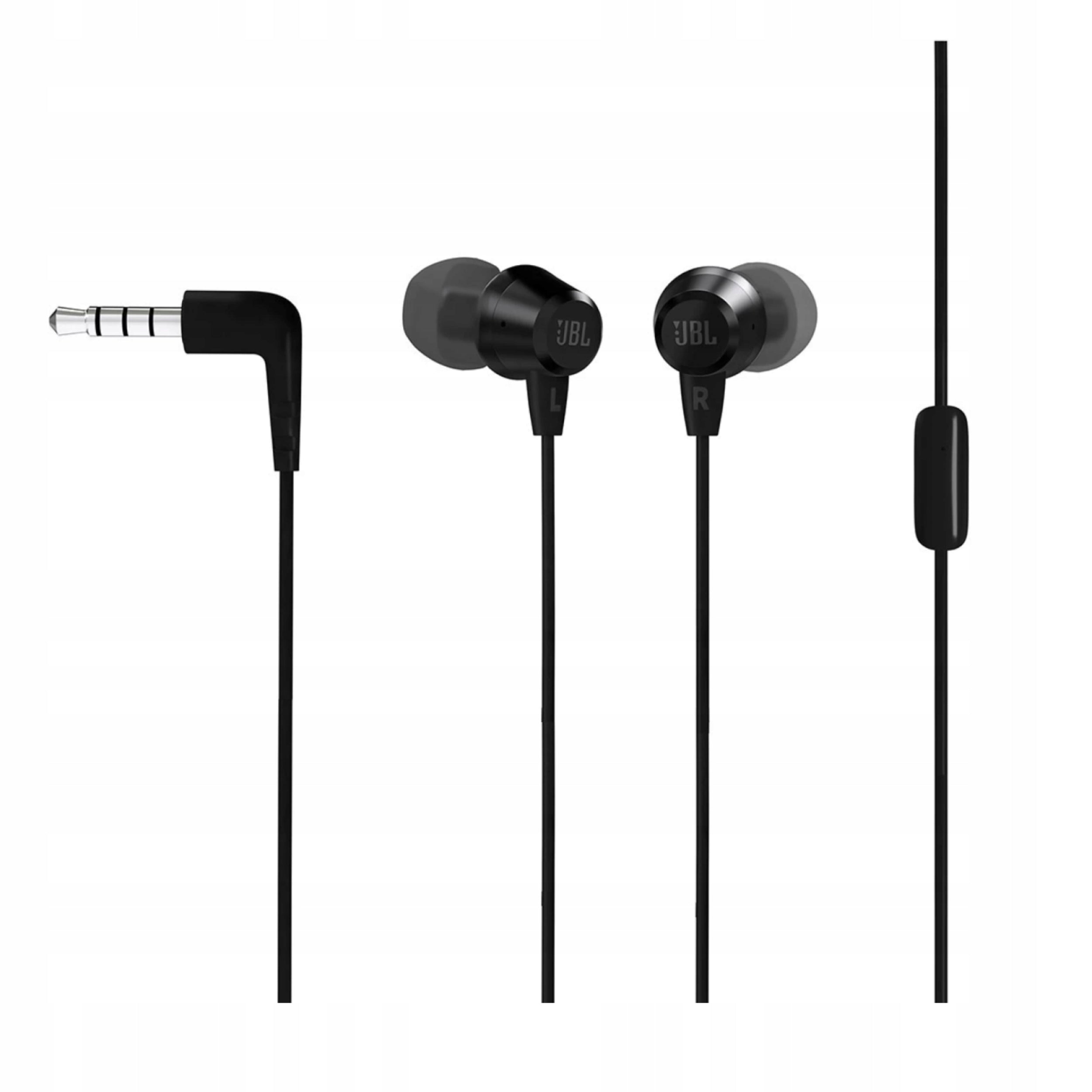 Wired Headphones JBL T50HI Jack 3,5mm In-Ear With Microphone Black Brand JBL