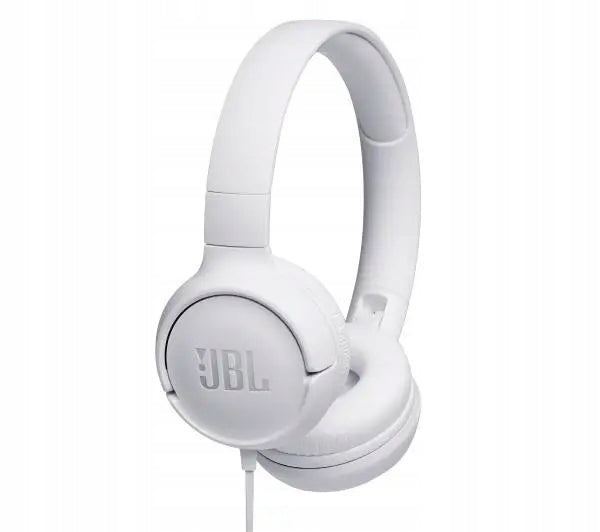 Wired Headphones JBL TUNE 500 On-Ear Microphone White
