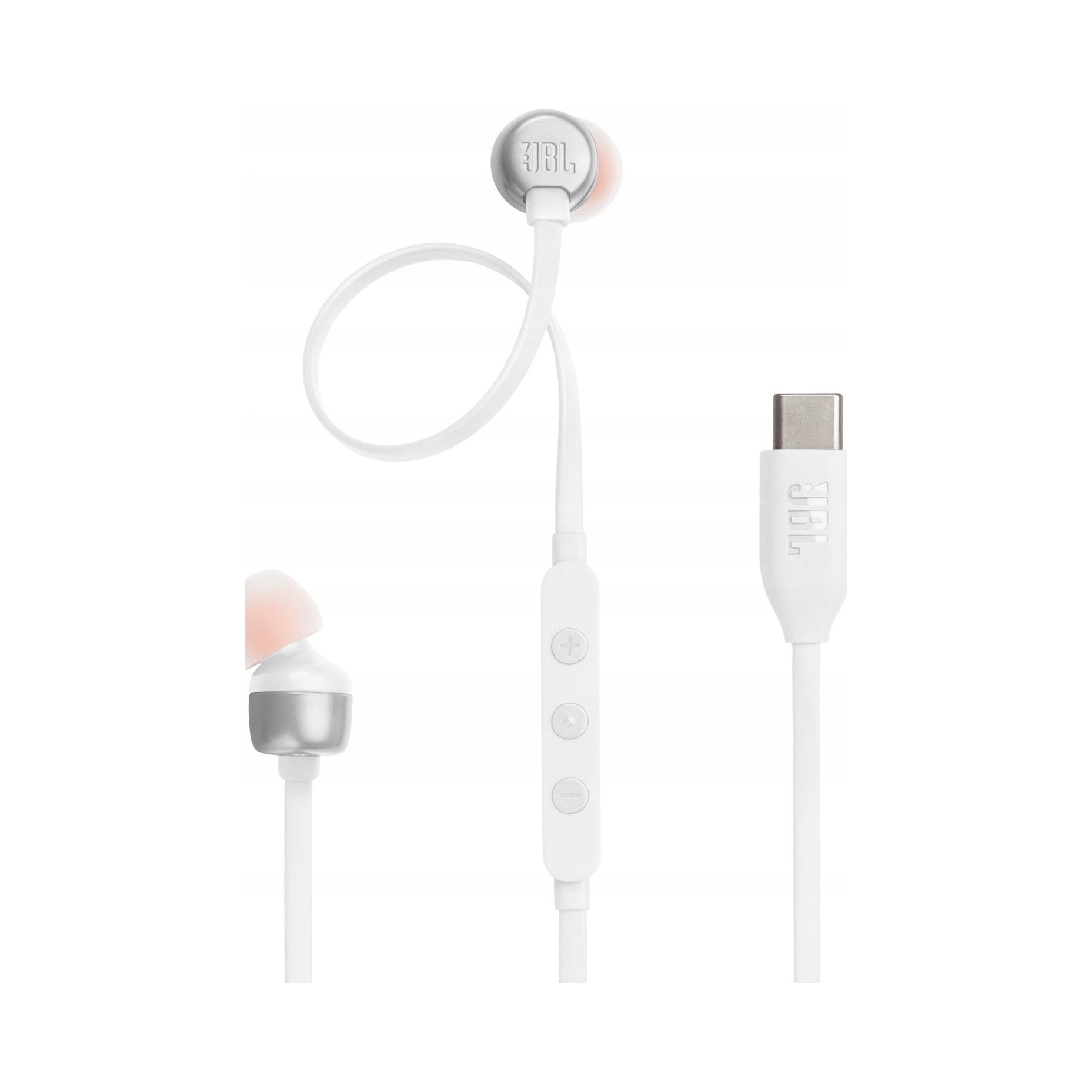 Wired Headphones JBL Tune 310C USB-C In-ear Microphone White