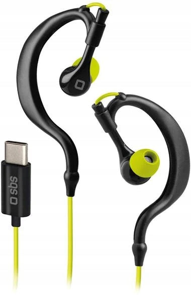 Wired Headphones SBS Sport USB-C Black-yellow Packaging status original
