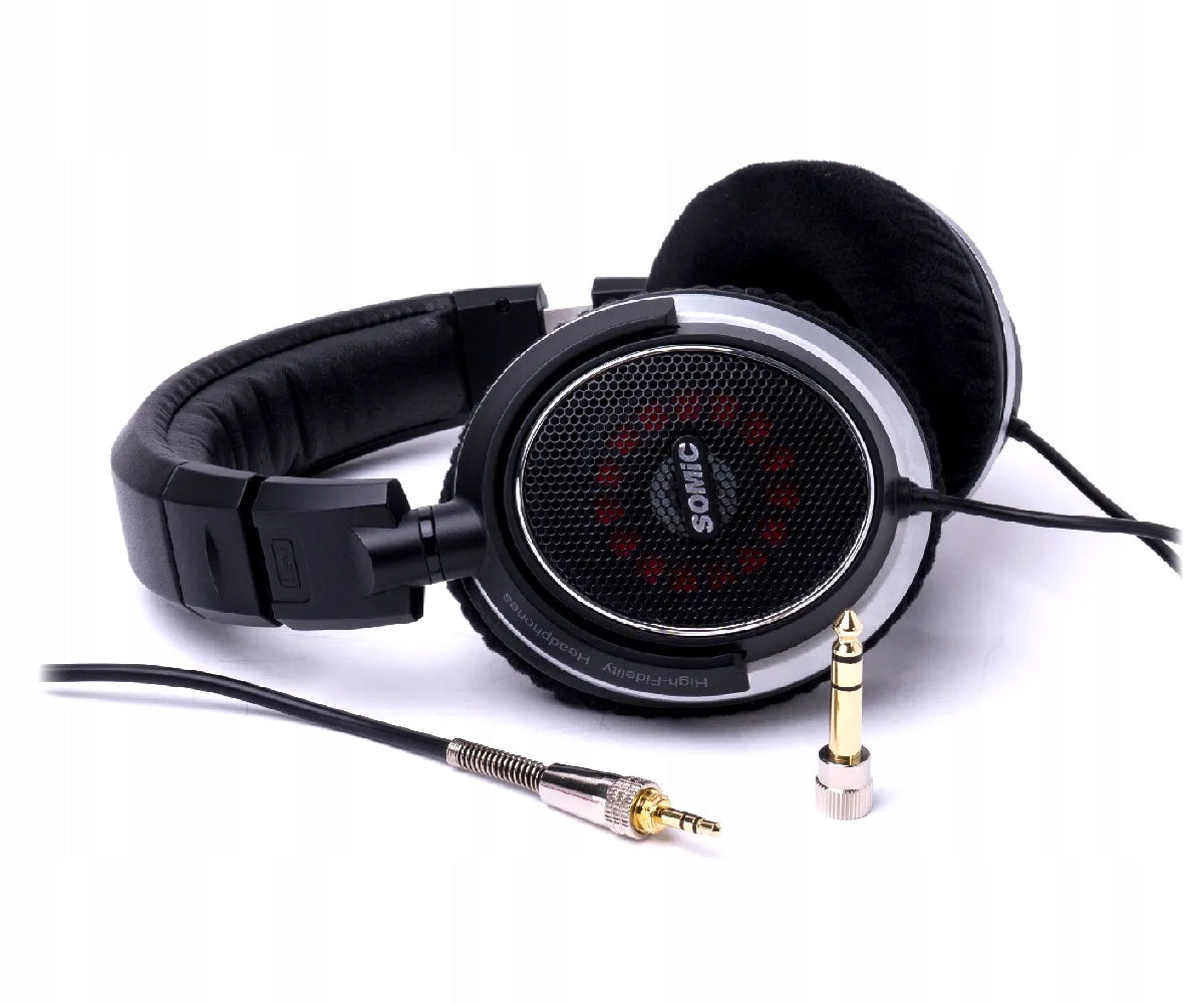 Wired Headphones Somic V2 On-Ear Adjustable MiniJack 3,5mm 3m Black