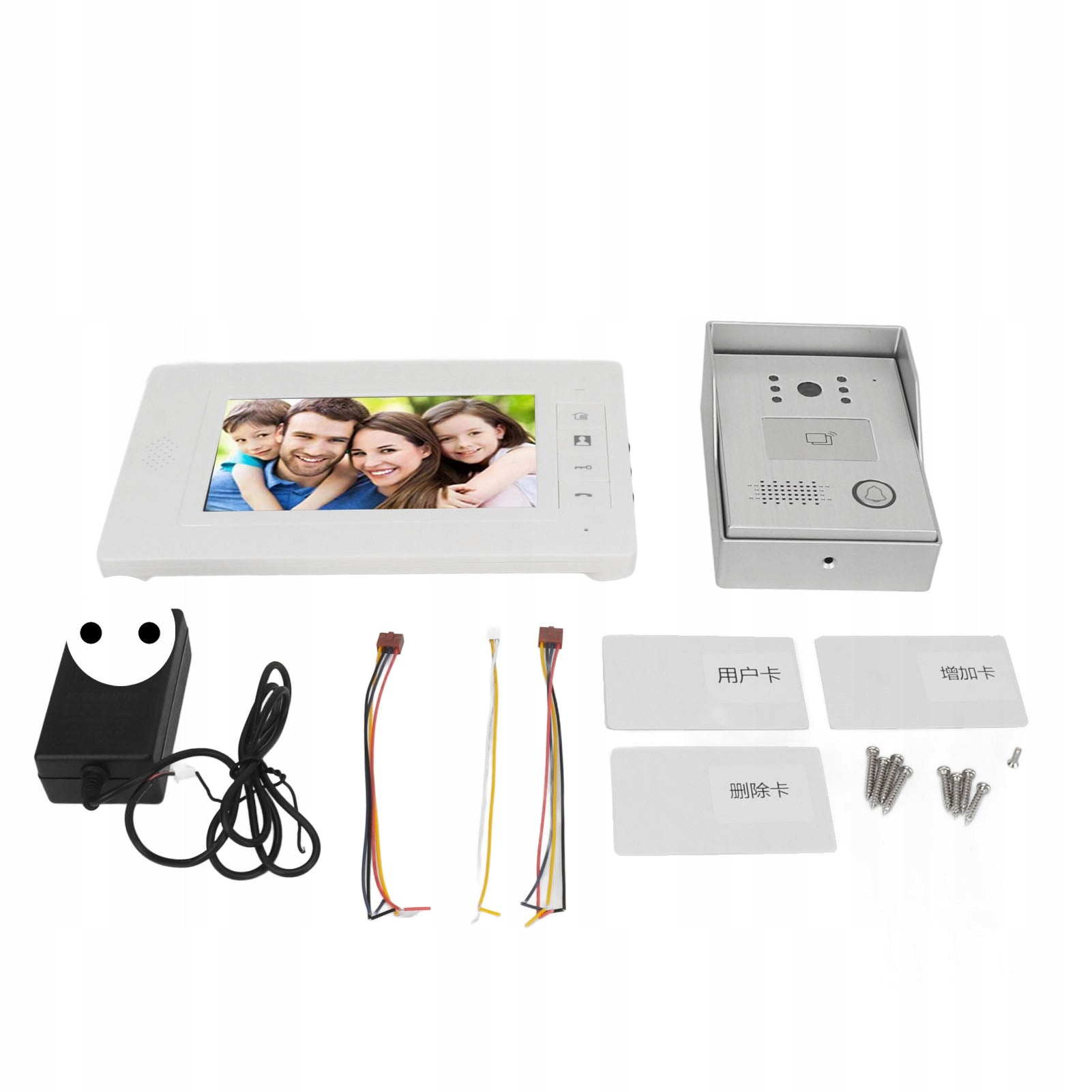 Wired Video Doorbell System 7 Inch TFT Color Screen Set 4L