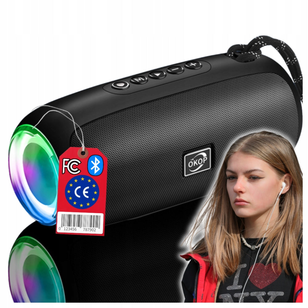 Wireless BT Bluetooth Speaker Led Tube Portable BASS LOUD RGB