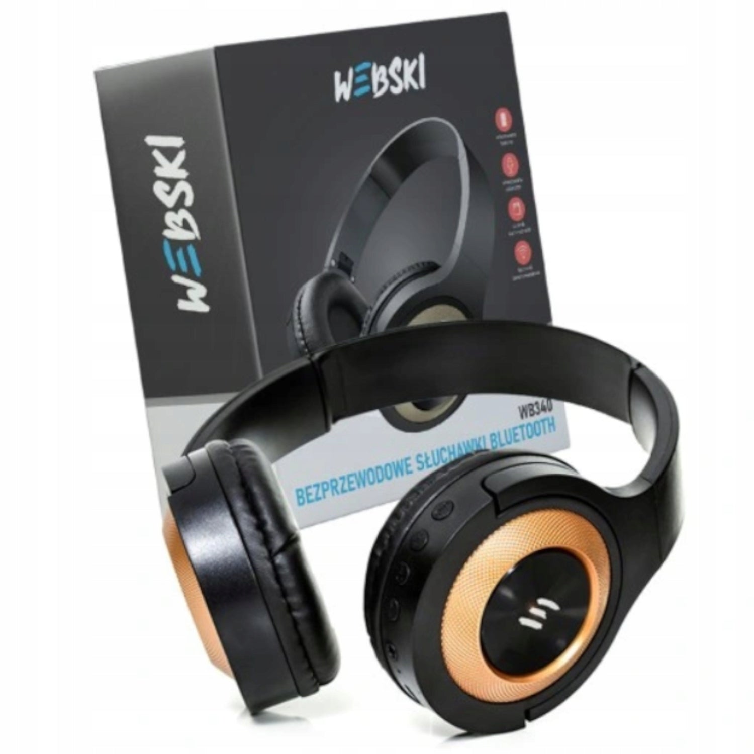 Wireless BT Headphones Bluetooth 5.0 Radio Microphone SD Card Reader