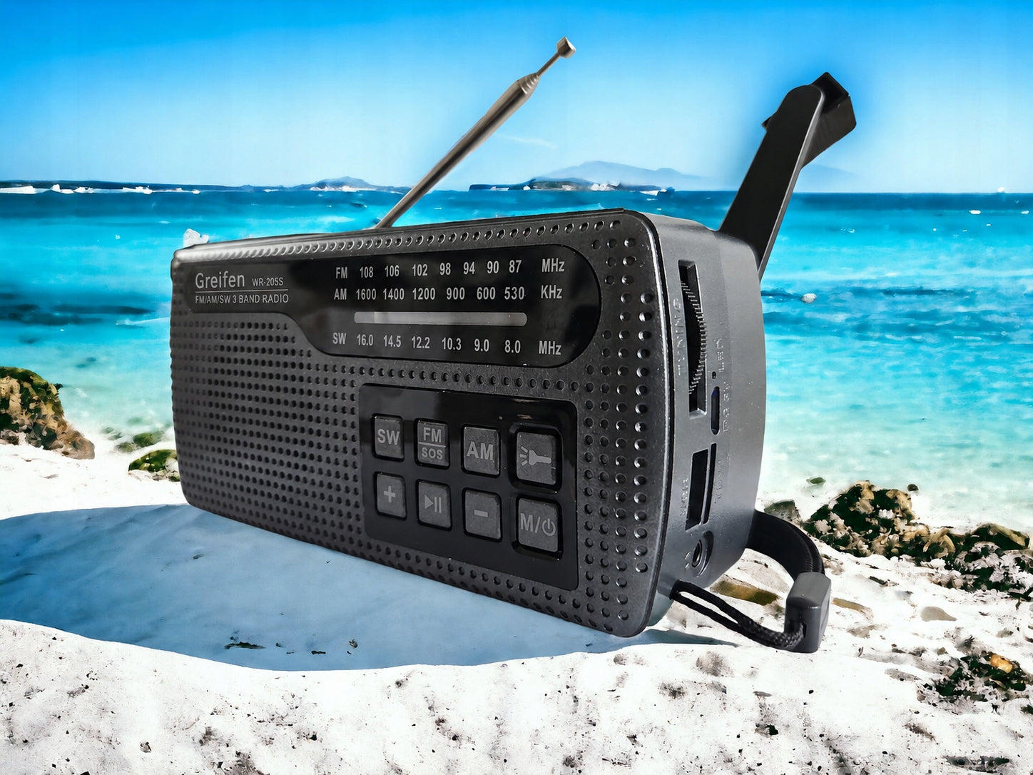 Wireless Beach Radio Solar FM Bluetooth USB Powerbank Solar Manufacturer code Solarne Radio plażowe