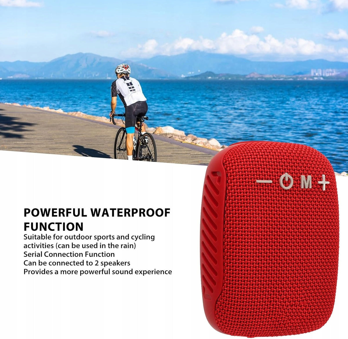 Wireless Bicycle Speaker, Waterproof Radio Function, Operation Brand no brand