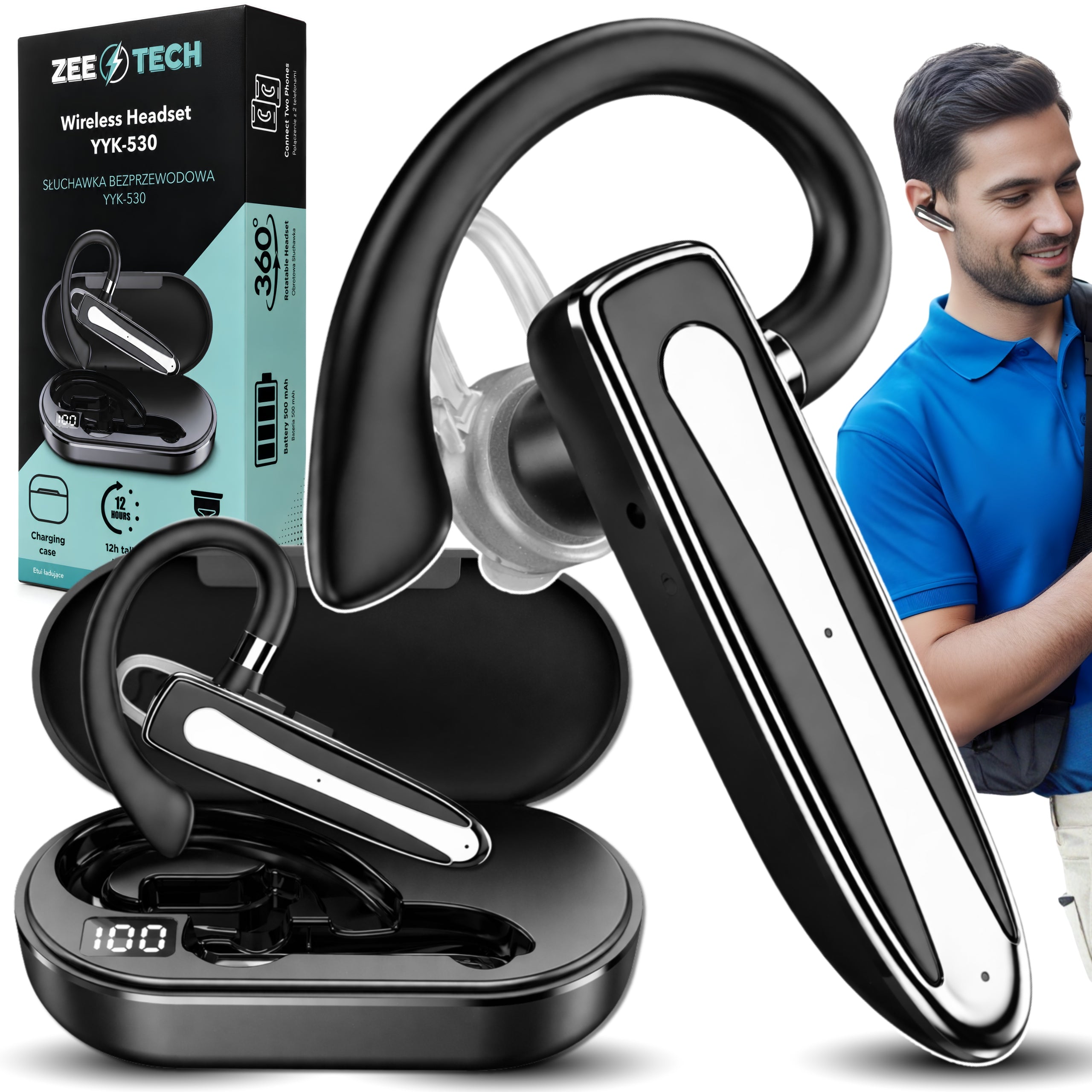 Wireless Bluetooth Earphone for Conversation Headset for Driver