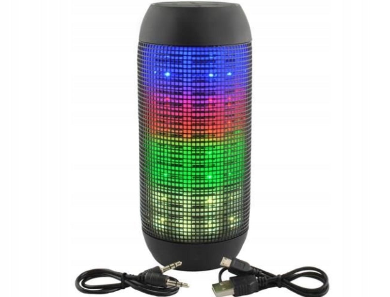 Wireless Bluetooth LED Speaker Portable Color black