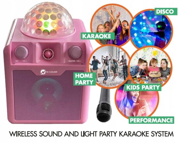 Wireless Bluetooth Speaker 2 Microphones Karaoke N-GEAR Disco Block 410 EAN (GTIN) 8719327187586