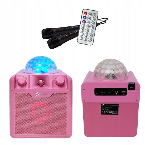 Wireless Bluetooth Speaker 2 Microphones Karaoke N-GEAR Disco Block 410