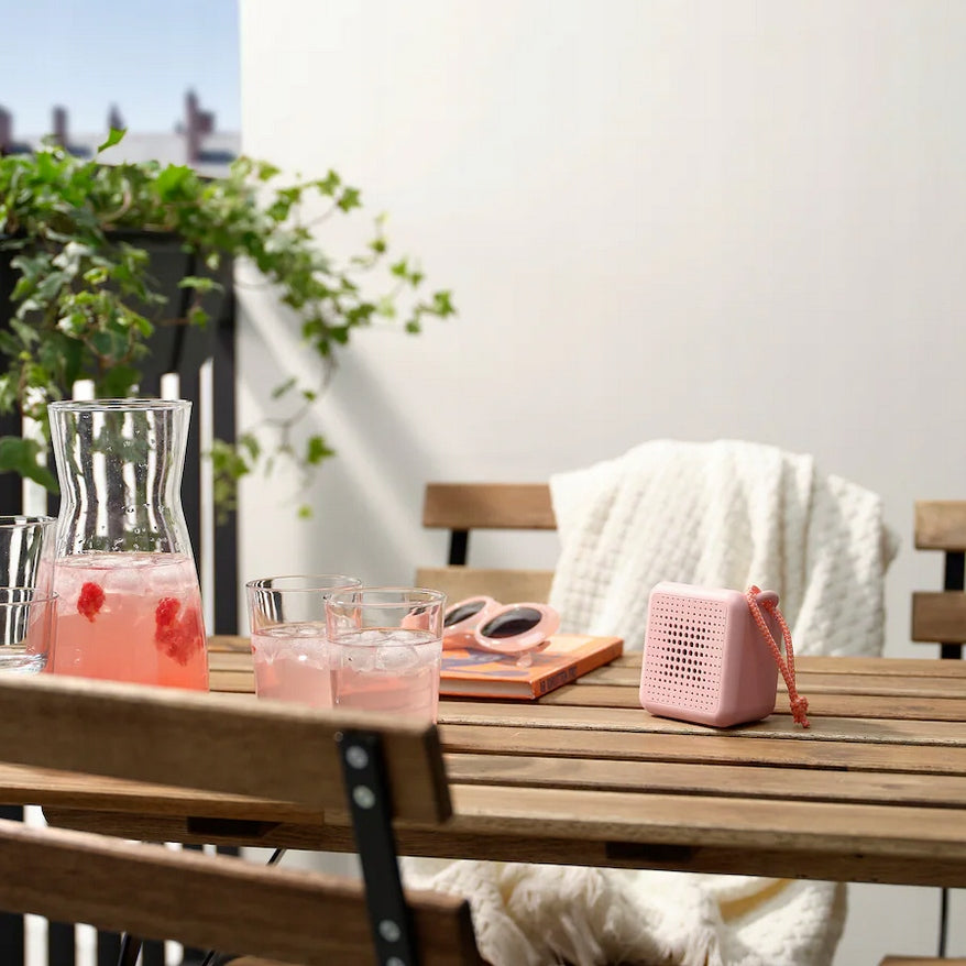 Wireless Bluetooth Speaker USB-C Waterproof IP67 5W 80h VAPPEBY Pink Brand IKEA