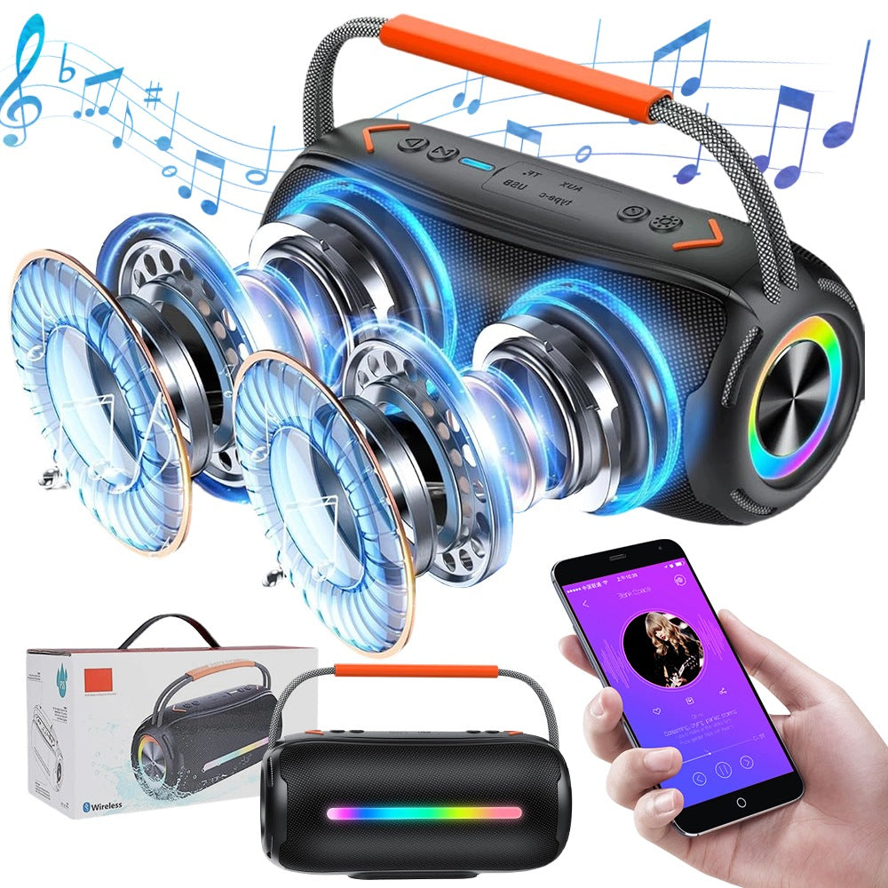 Wireless Bluetooth speaker with USB support and 20W RGB backlight