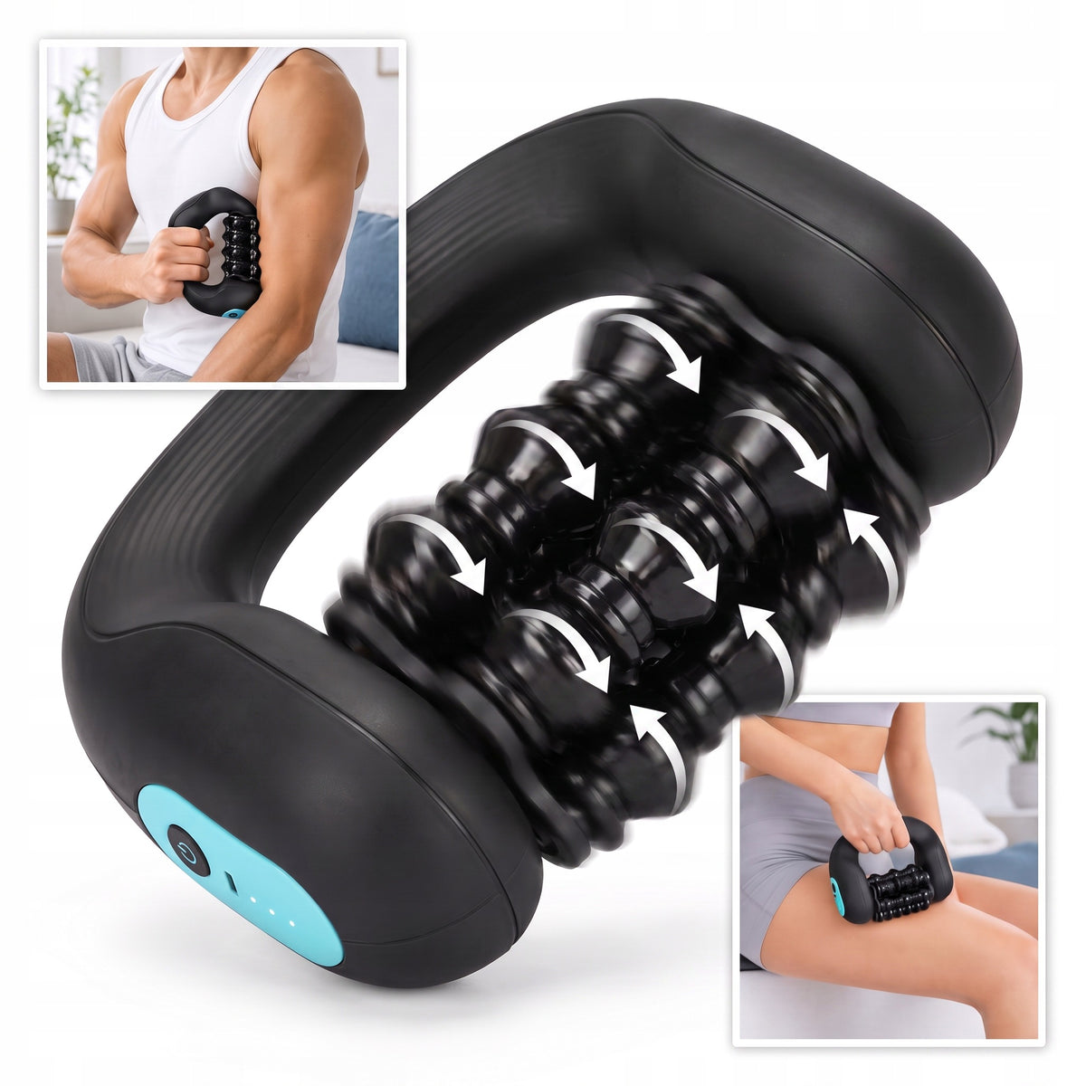 Wireless Body Roller Massager Anti-Cellulite Roll Massager with Stand