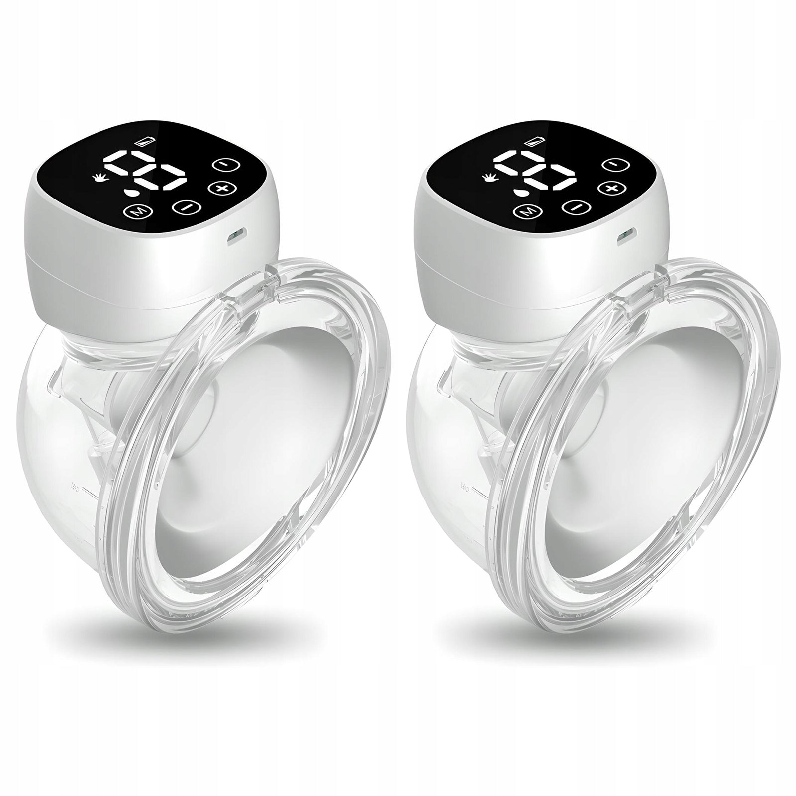 Wireless Breast Pump 2-Pack, BPA Free, 3 Modes, Quiet, LCD Display, USB
