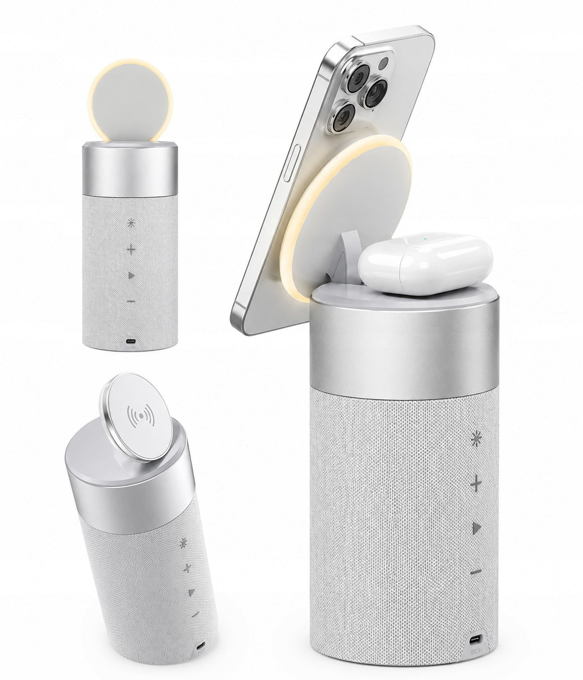 Wireless Charging Station 2in1 Speaker Light Induction Charger