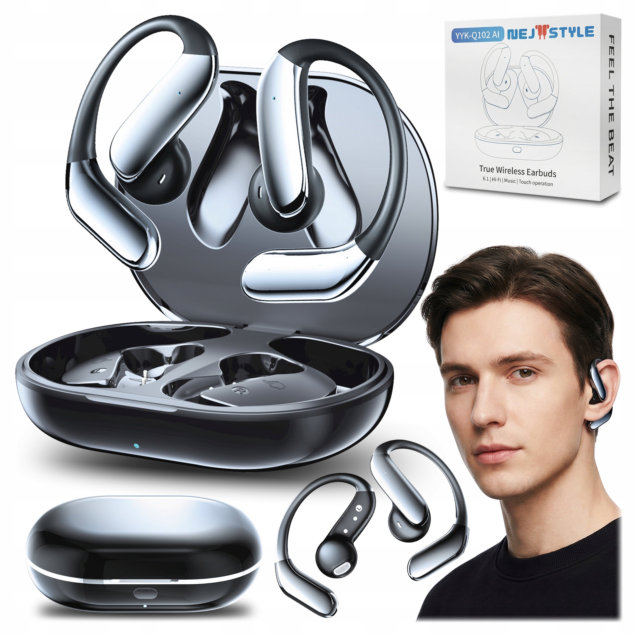 Wireless Earbuds Sports BLUETOOTH 6.1 Powerbank 400mAh TWS