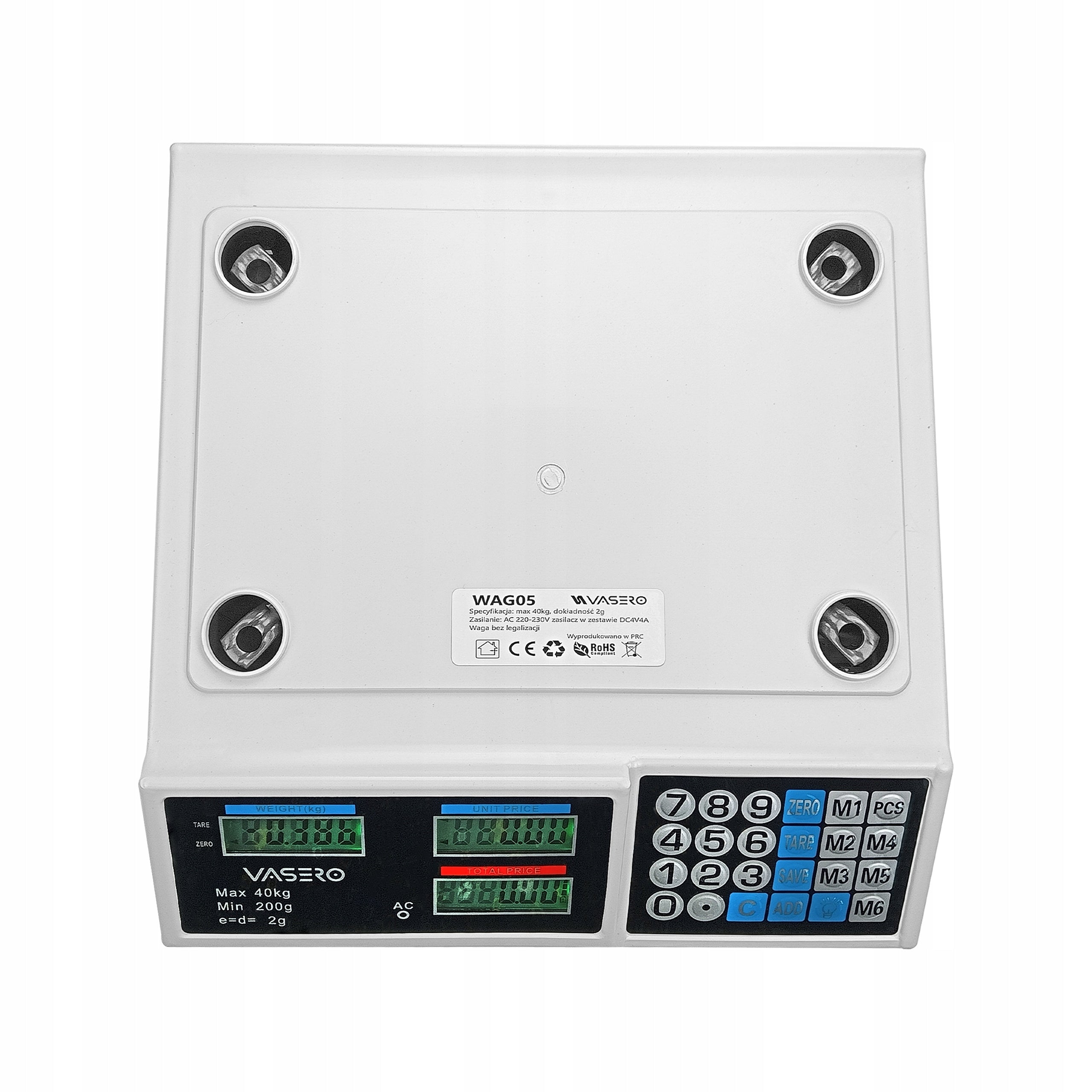 Wireless Electric Scale Shop Gastronomic LCD 40kg Rechargeable Brand no brand