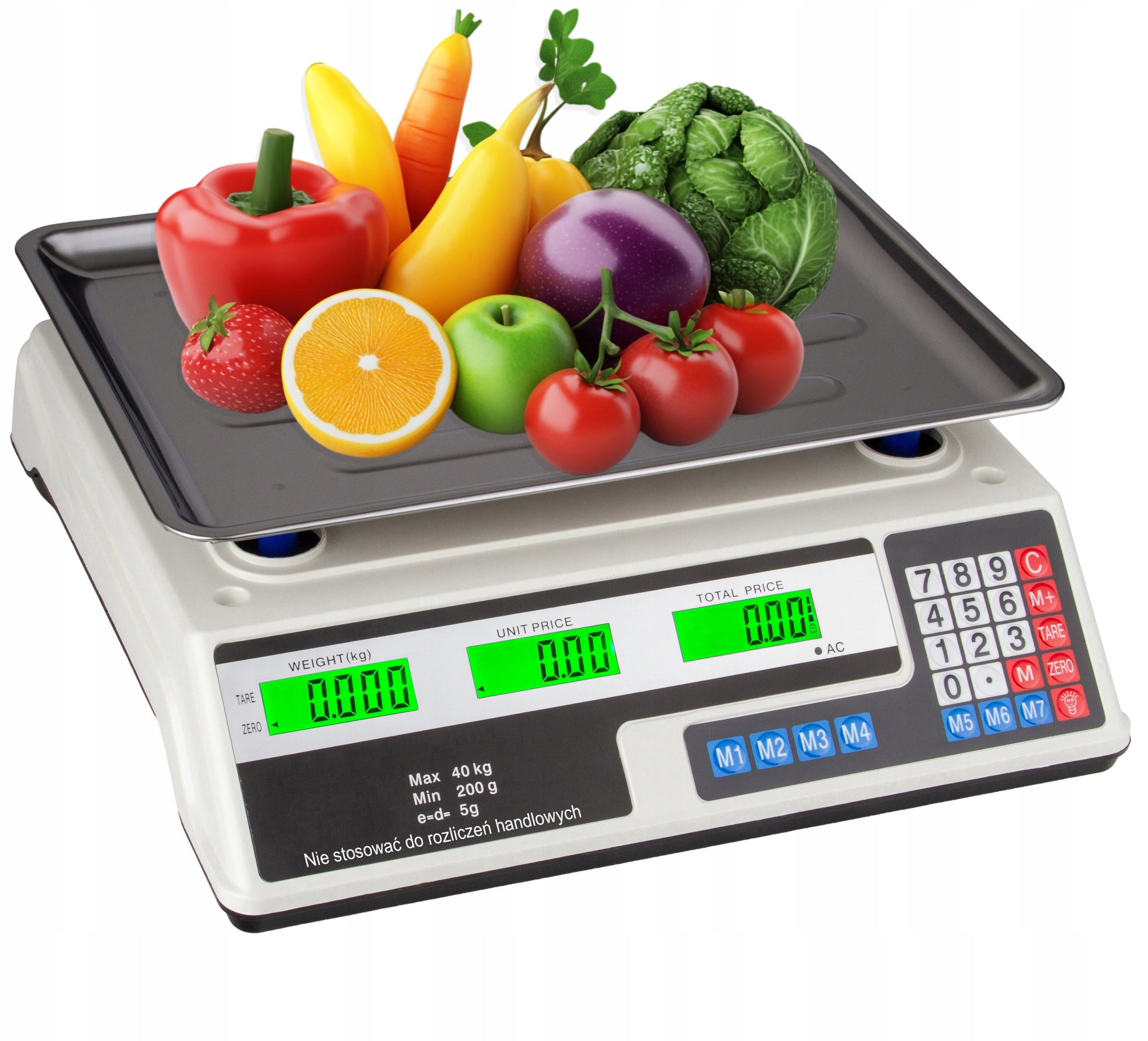 Wireless Electric Scale Shop Gastronomic LCD 40kg Rechargeable Manufacturer code M90161