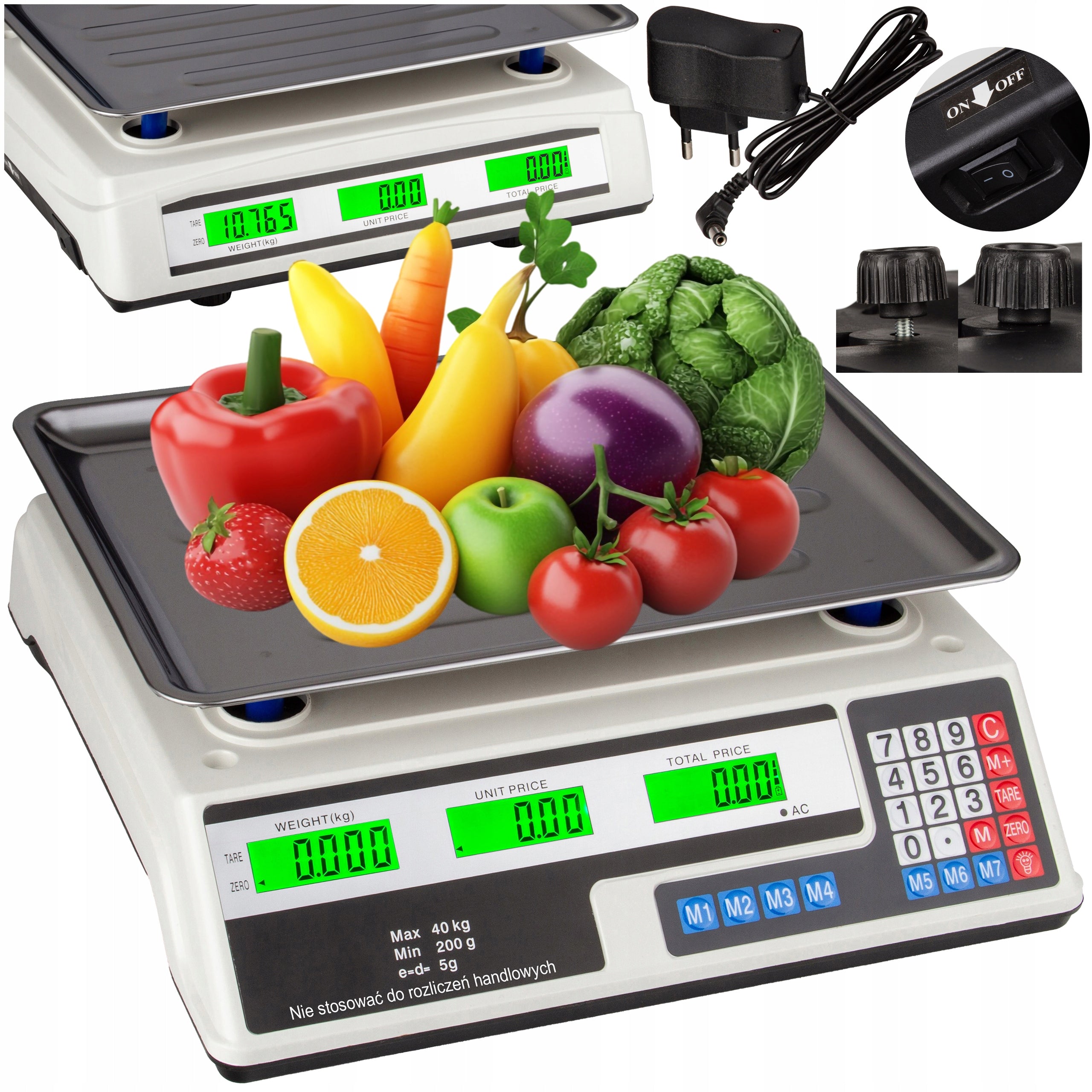 Wireless Electric Scale Shop Gastronomic LCD 40kg Rechargeable