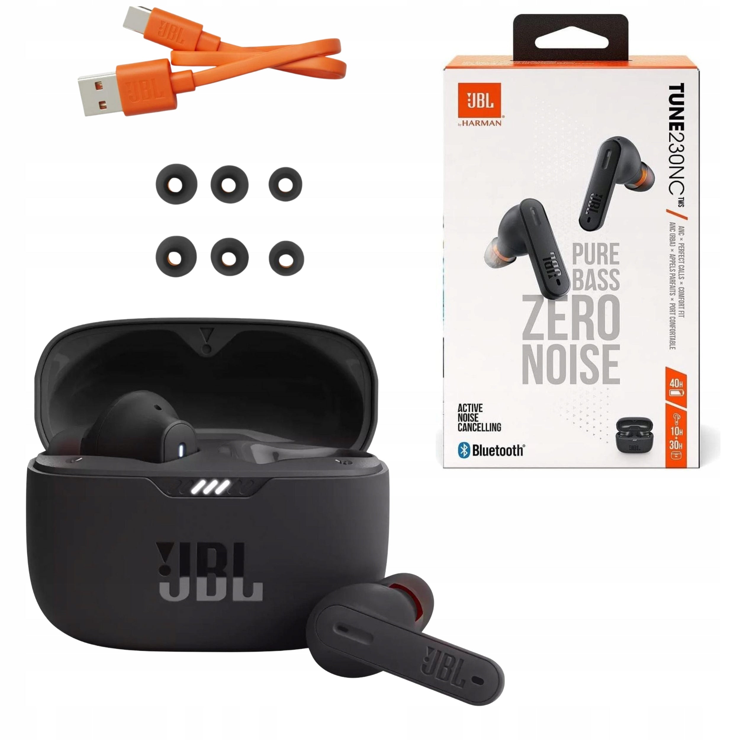 Wireless Headphones JBL T230NC TWS Bluetooth ANC In-Ear Black