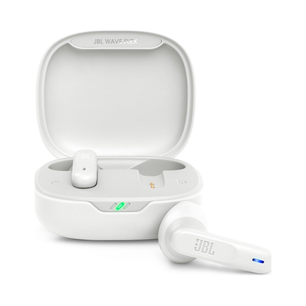 Wireless Headphones JBL Wave Flex In-Ear Bluetooth Microphone White Packaging status original