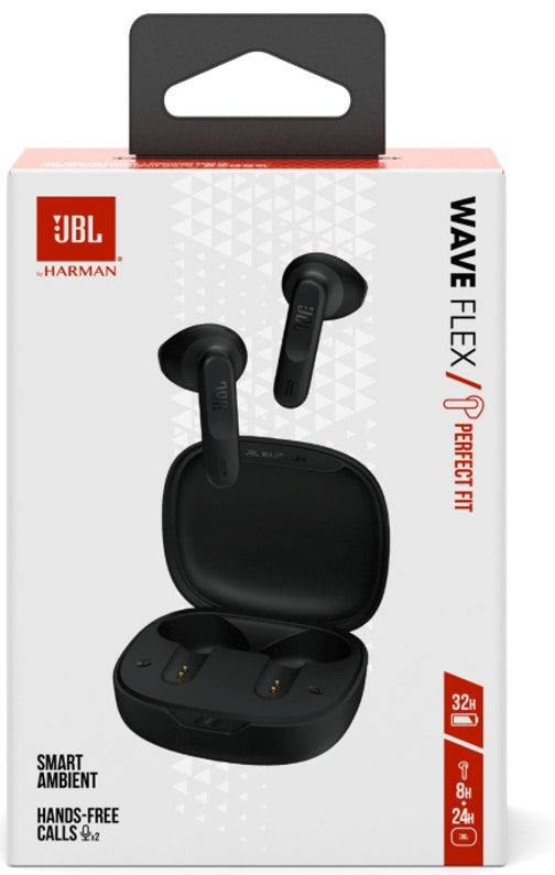 Wireless Headphones JBL Wave Flex TWS In-Ear Bluetooth Black Packaging status original
