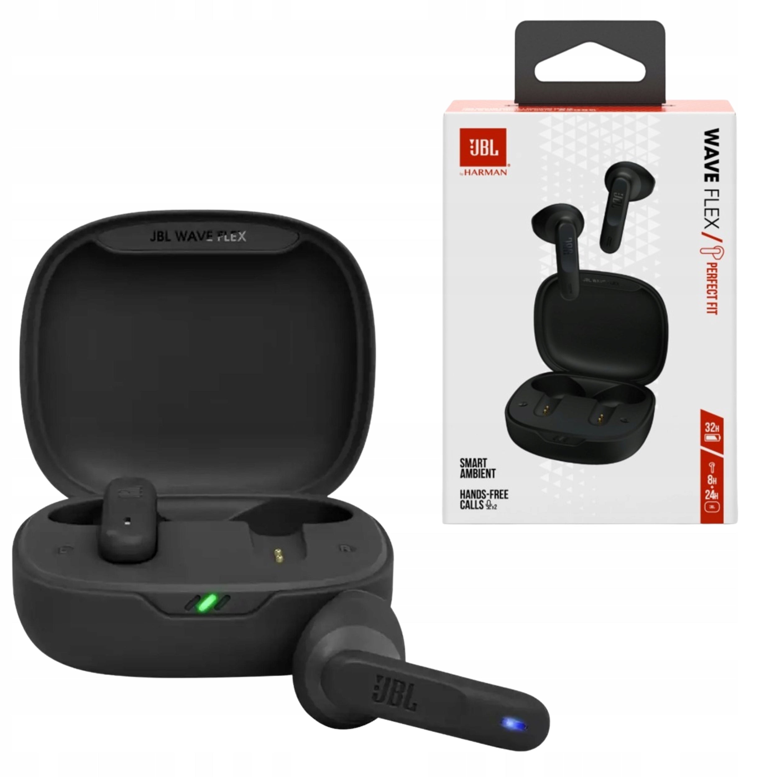 Wireless Headphones JBL Wave Flex TWS In-Ear Bluetooth Black