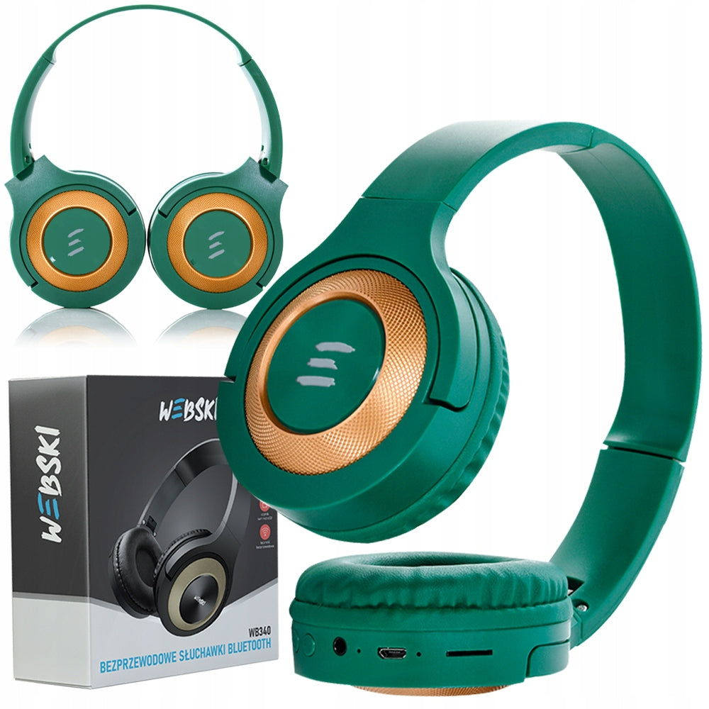 Wireless Headphones with Micro SD Card Reader FM RADIO