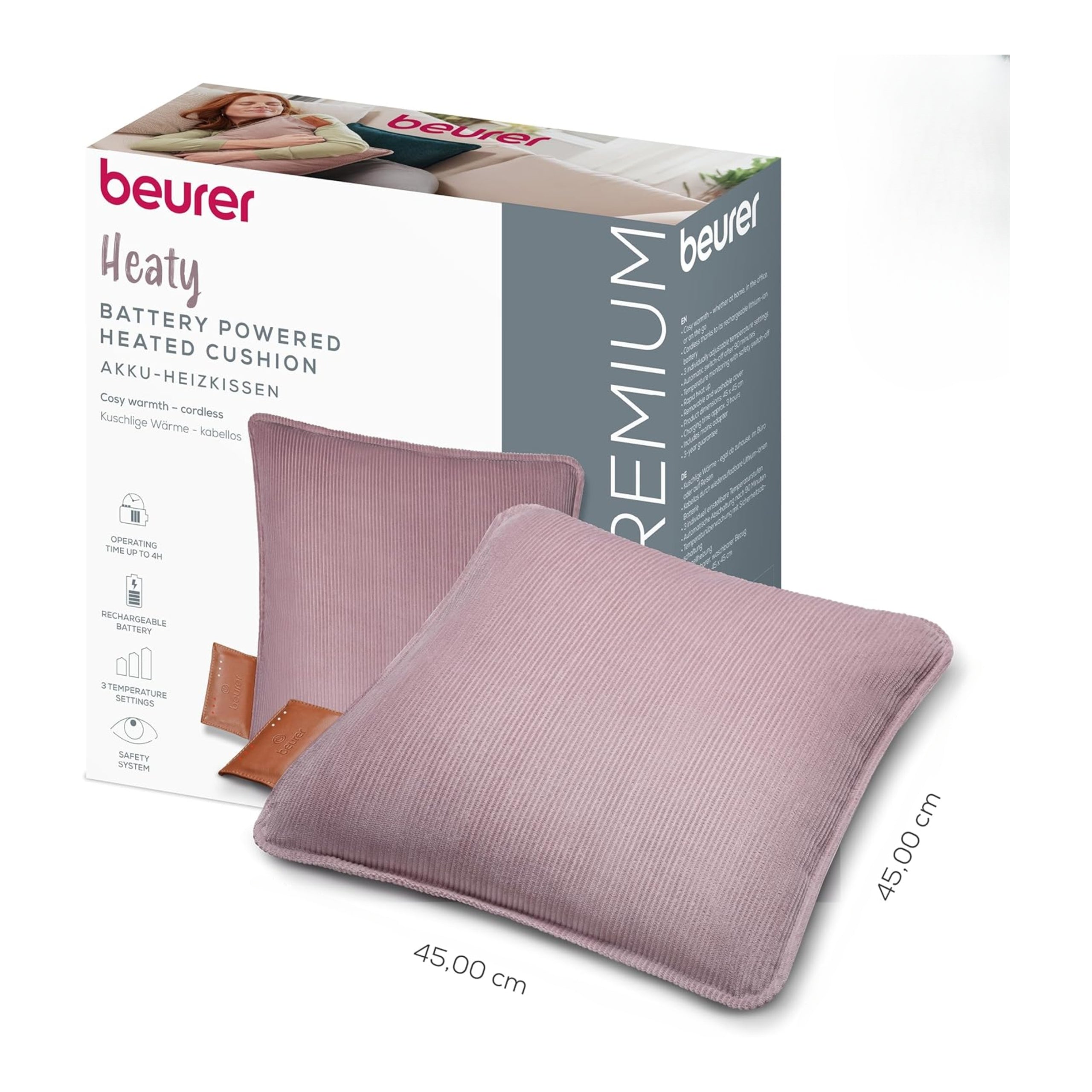 Wireless Heating Pillow with Battery for Back Fast Heating Medical device no
