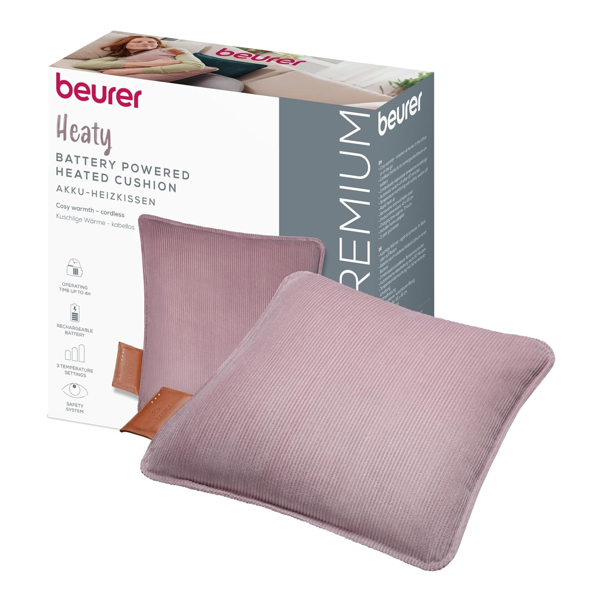 Wireless Heating Pillow with Battery for Back Fast Heating